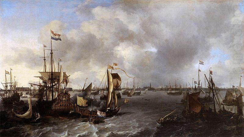 Ludolf Bakhuizen View of Amsterdam with Ships on the Ij china oil painting image